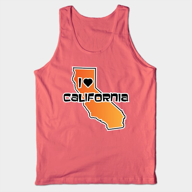 I Love California T-Shirt Tank Top by HolidayShirts